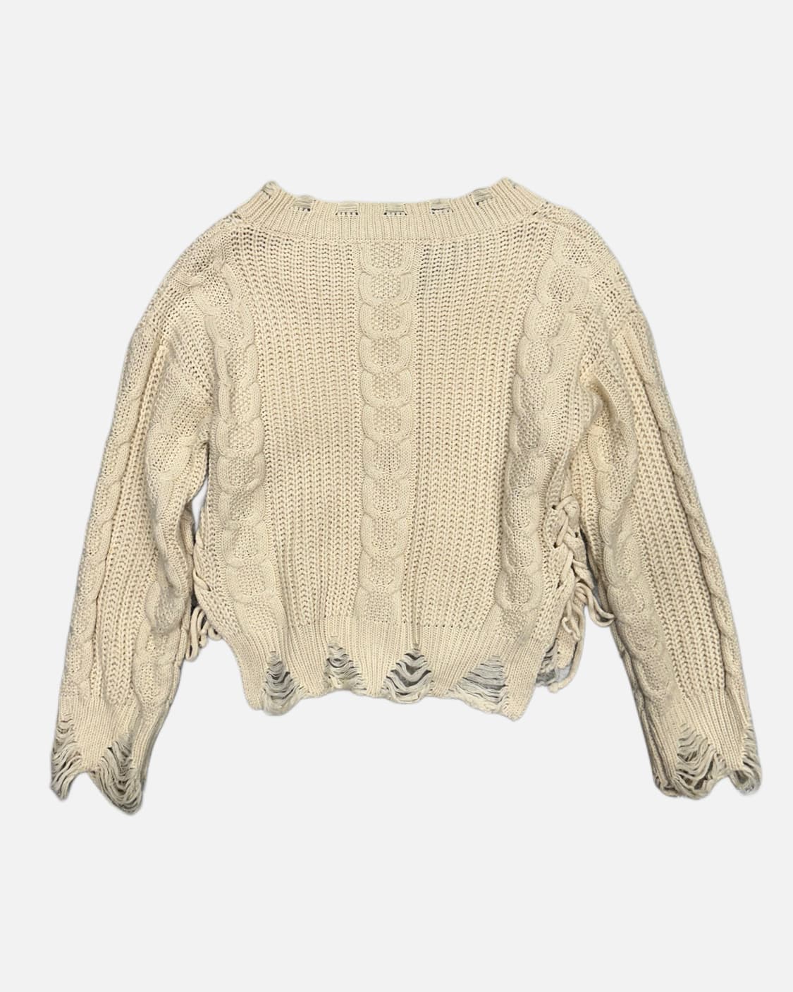 grunge distressed lace-up knit 상품이미지4