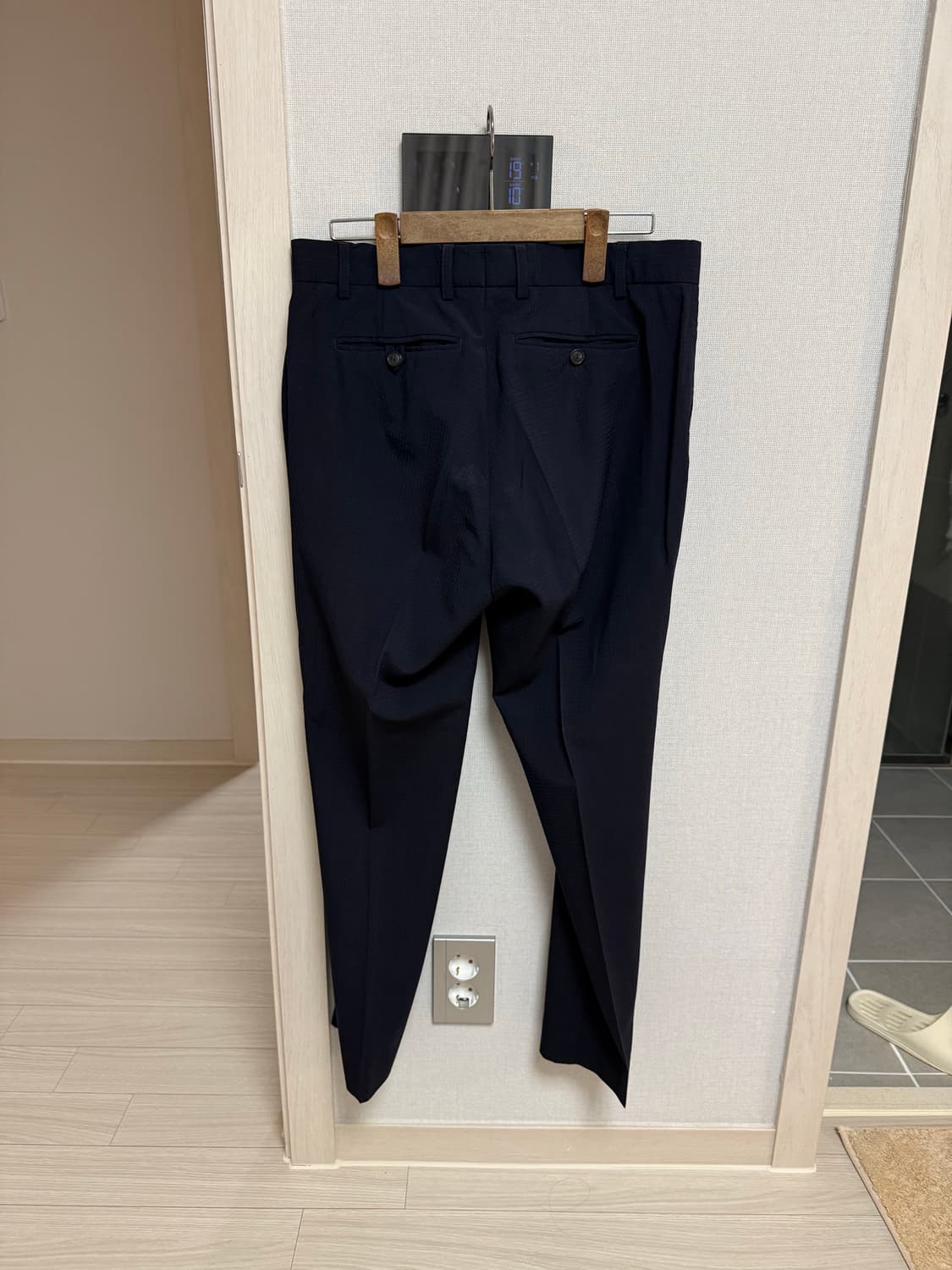 아워레가시 시어서커 네이비 슬랙스 46 상품이미지3