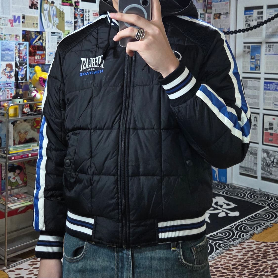 에버라스트 퀼팅 누빔 바시티 점퍼 상품이미지2