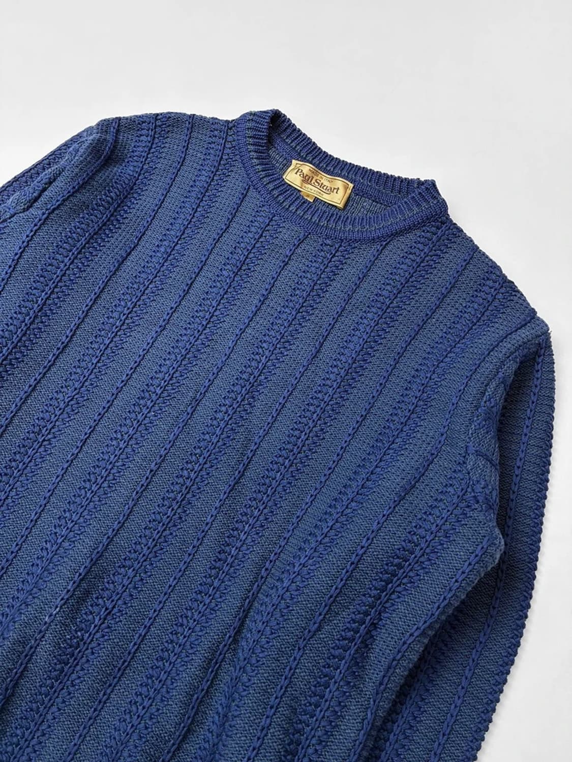 폴스튜어트 케이블 헤비 크롭 코튼 니트 PN5386 상품이미지2