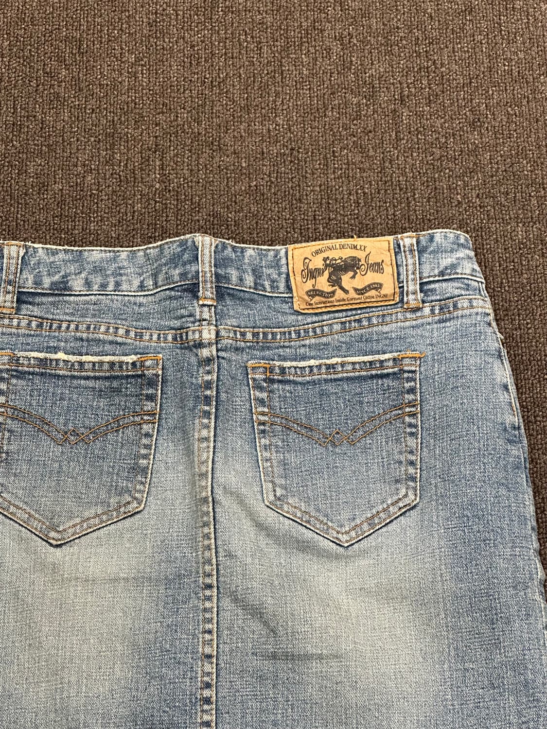 OS)INGNI vintage 데님 트임 미니 스커트 상품이미지5