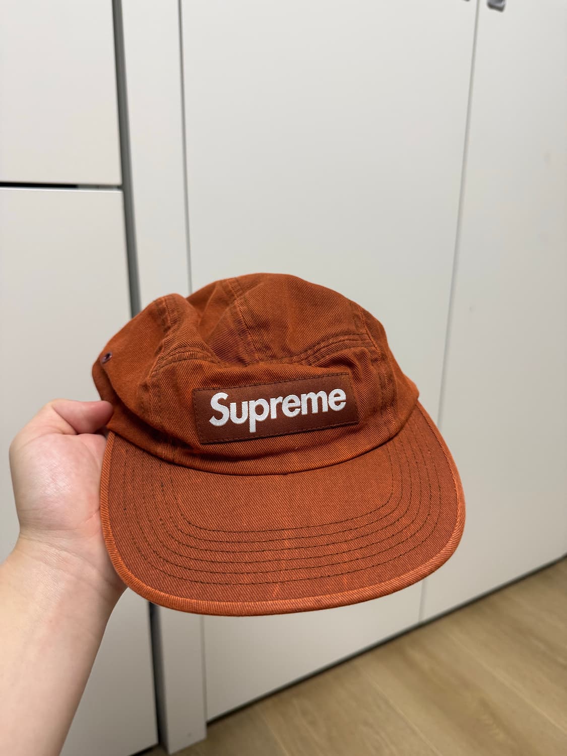 슈프림 오렌지 캠프캡 상품이미지1