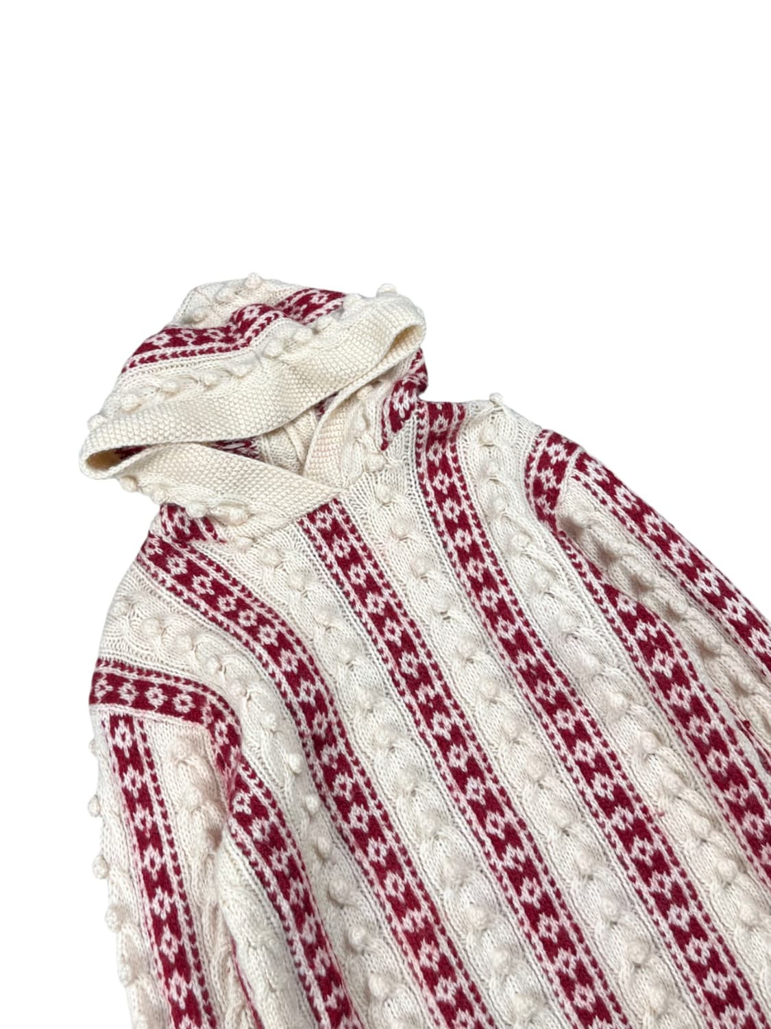 Vintage 핸드메이드 니트 후디 상품이미지2