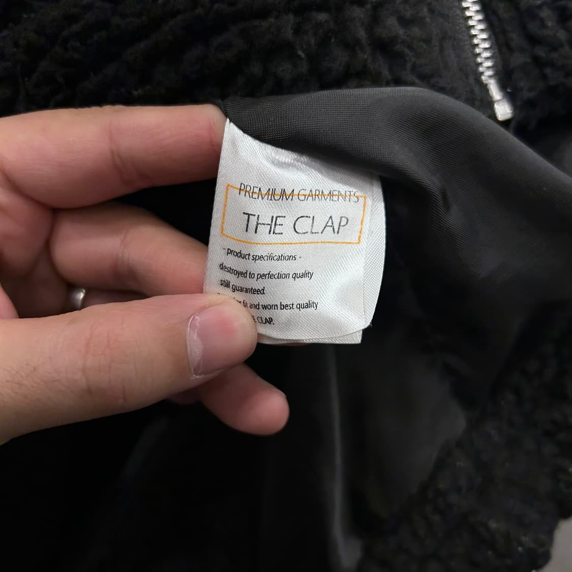 THE CLAP 나일론포인트 하이넥 뽀글이 플리스 상품이미지4