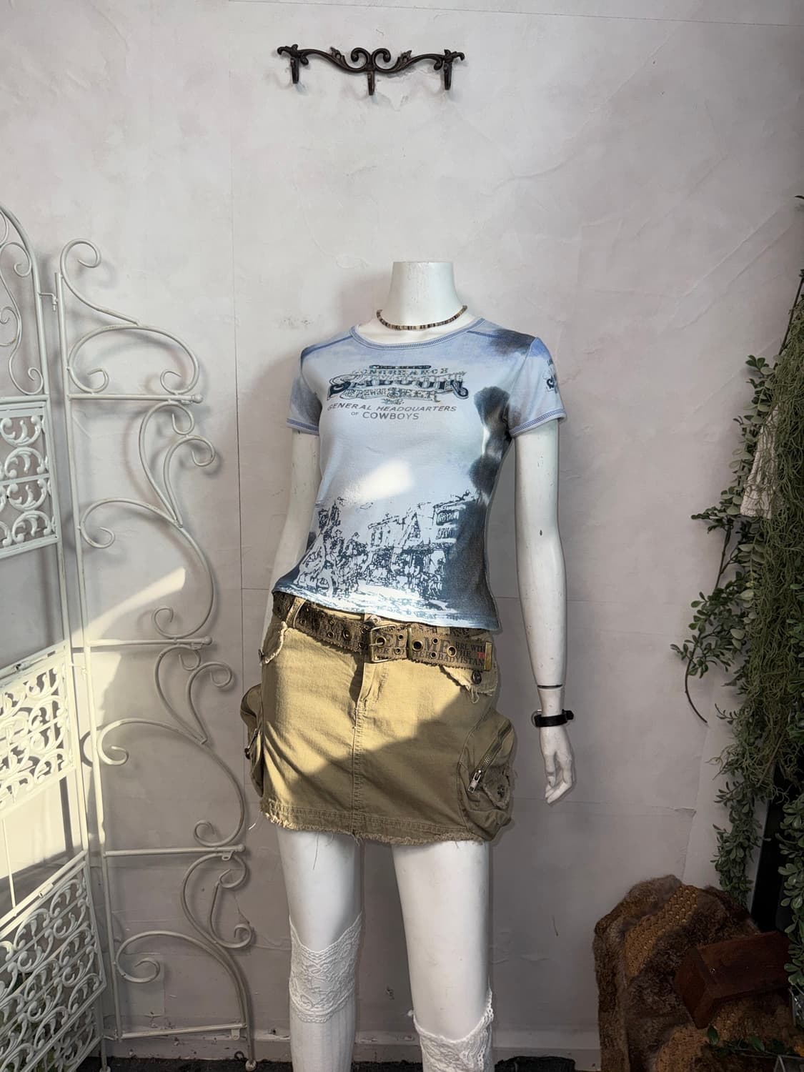 Mute blue vintage graphic half t  상품이미지5