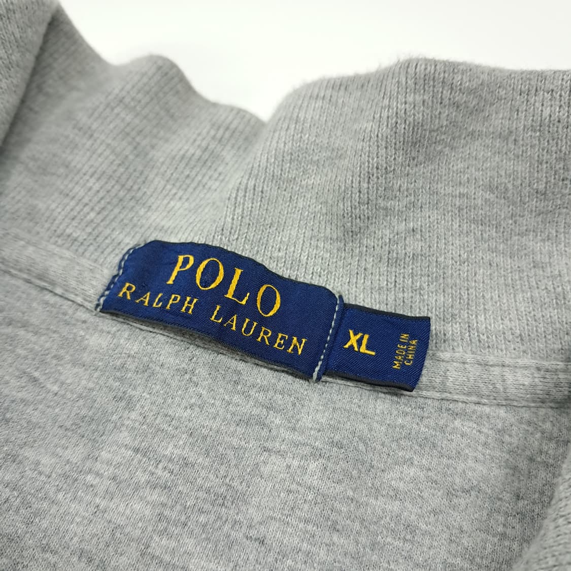 CL831 XL 폴로 90s 가죽풀러 라이트그레이 하프집업 스웻셔츠 상품이미지3