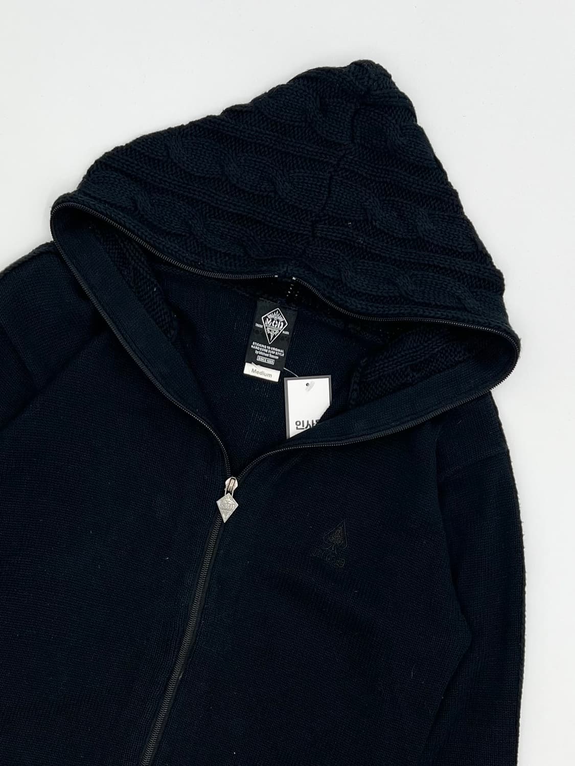 빈티지 후드 니트 집업 상품이미지2