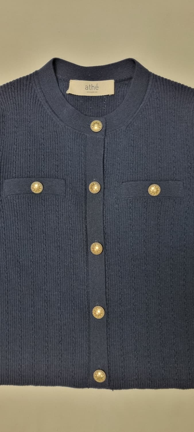 아떼 바네사브르노 골지짬임 울혼방 가디건 Free 상품이미지3