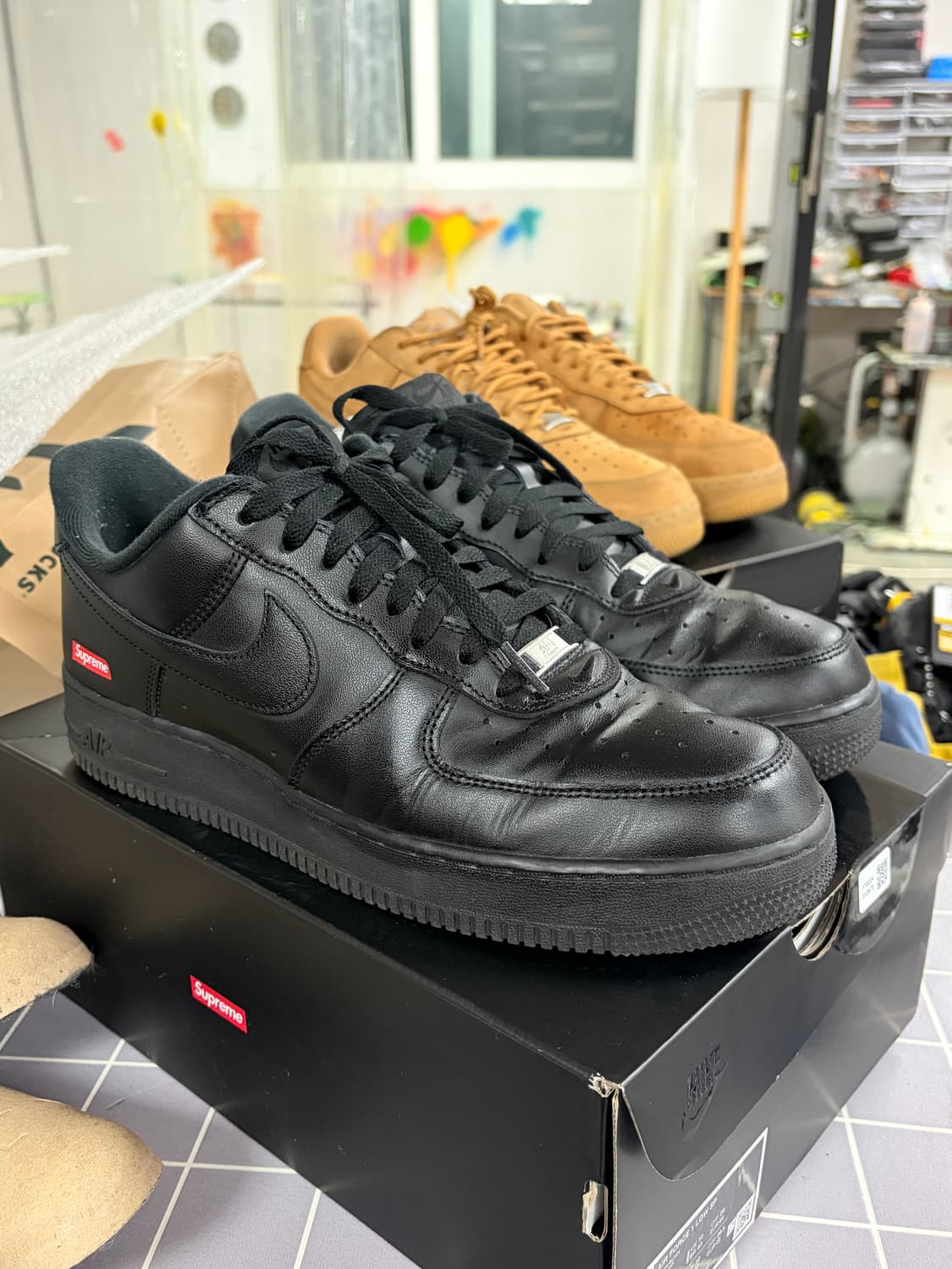 나이키 슈프림 에어포스 1 로우 블랙 290 상품이미지1