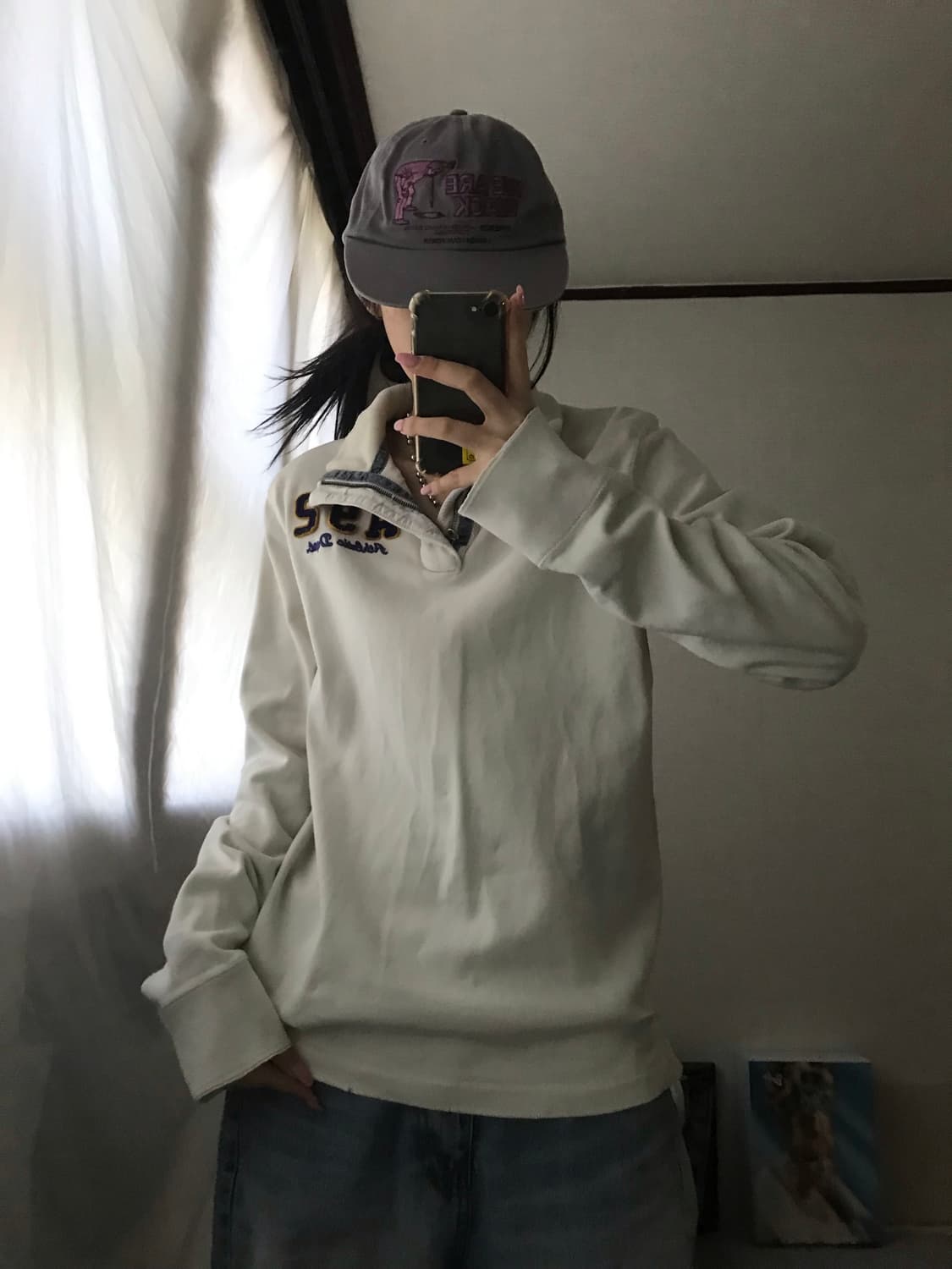 아베크롬비 아이보리 반집업 상품이미지6