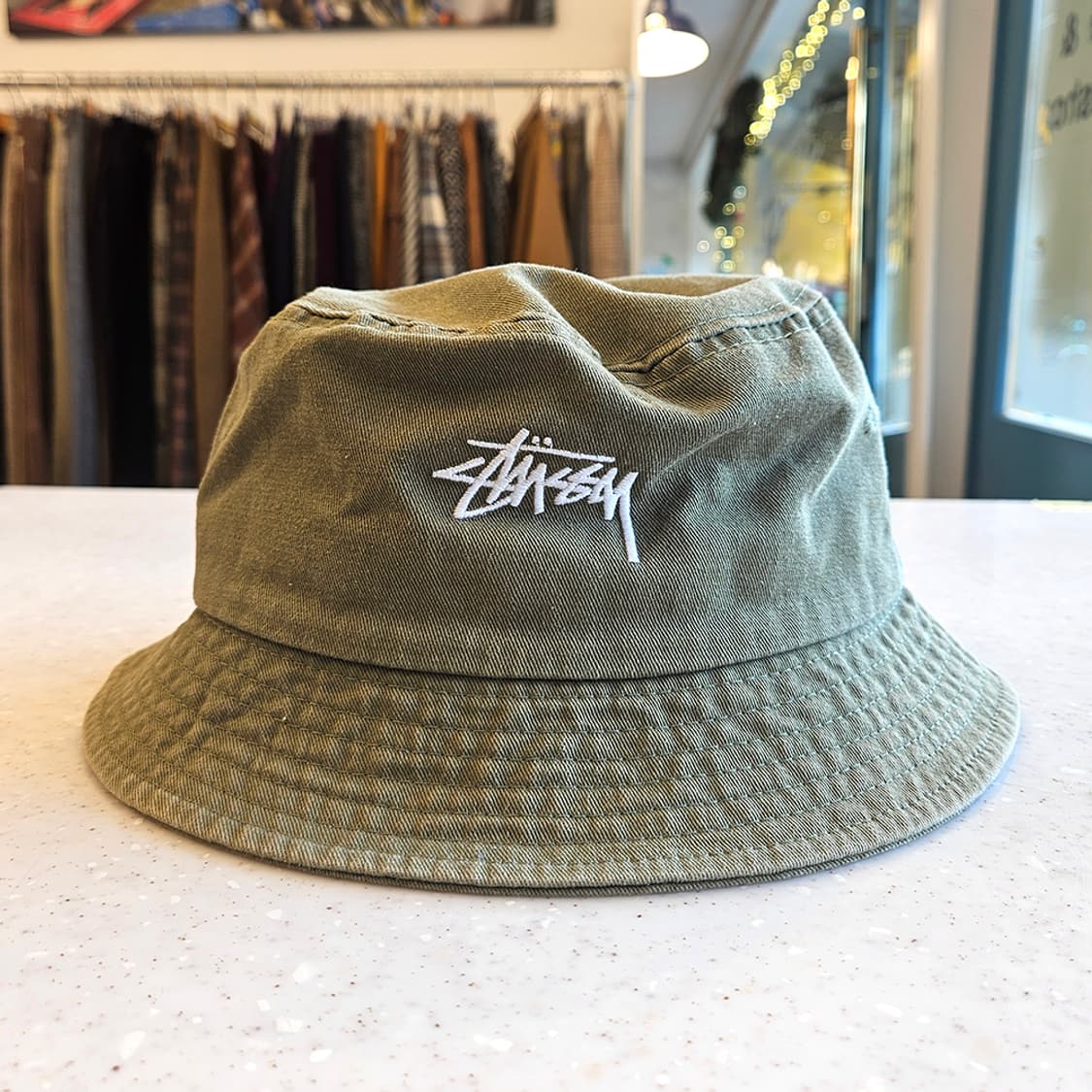 STUSSY / JP 코튼 카키그린 버킷햇 상품이미지2