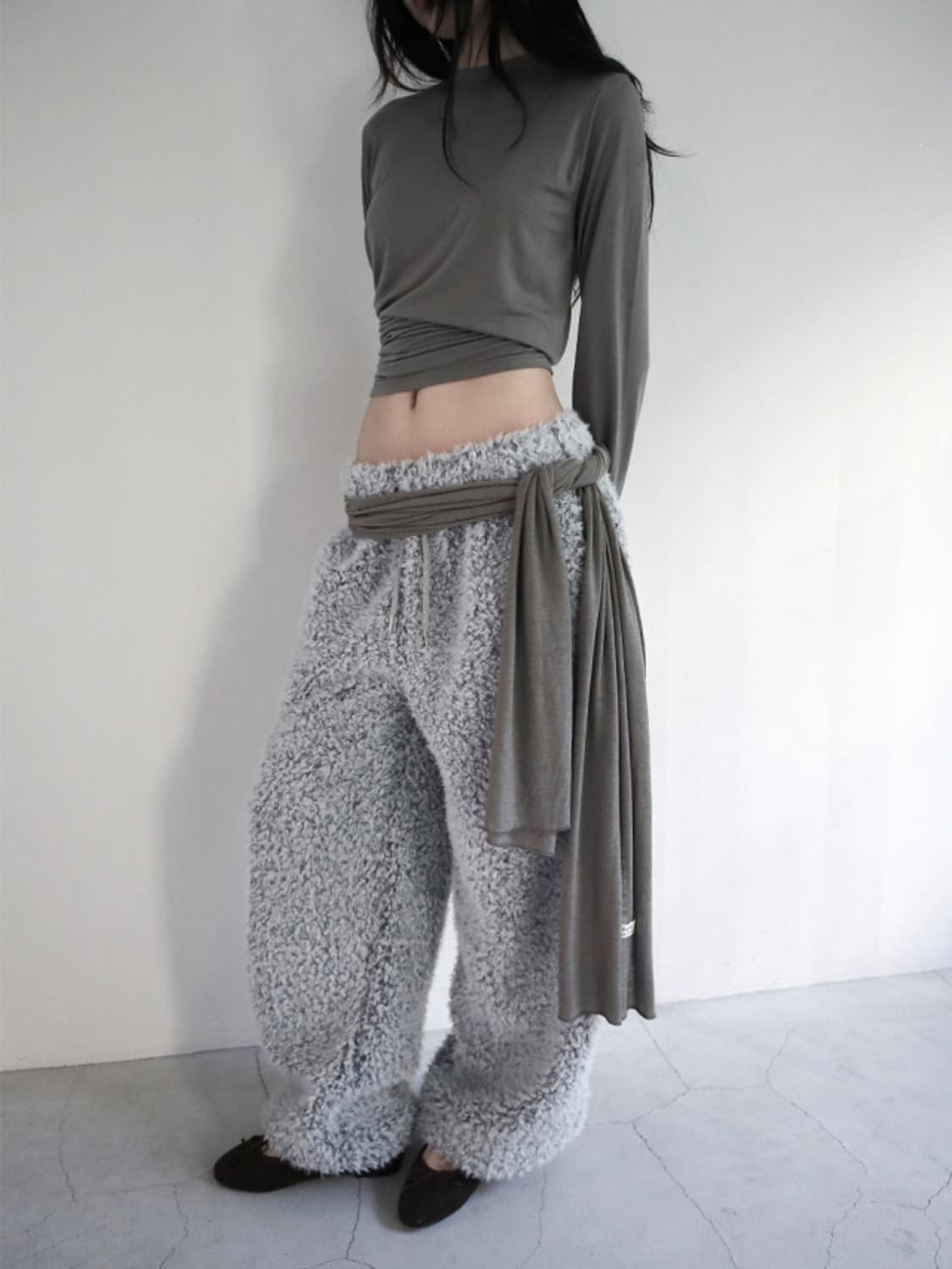 클라따 winter boucle pants (gray) 상품이미지2