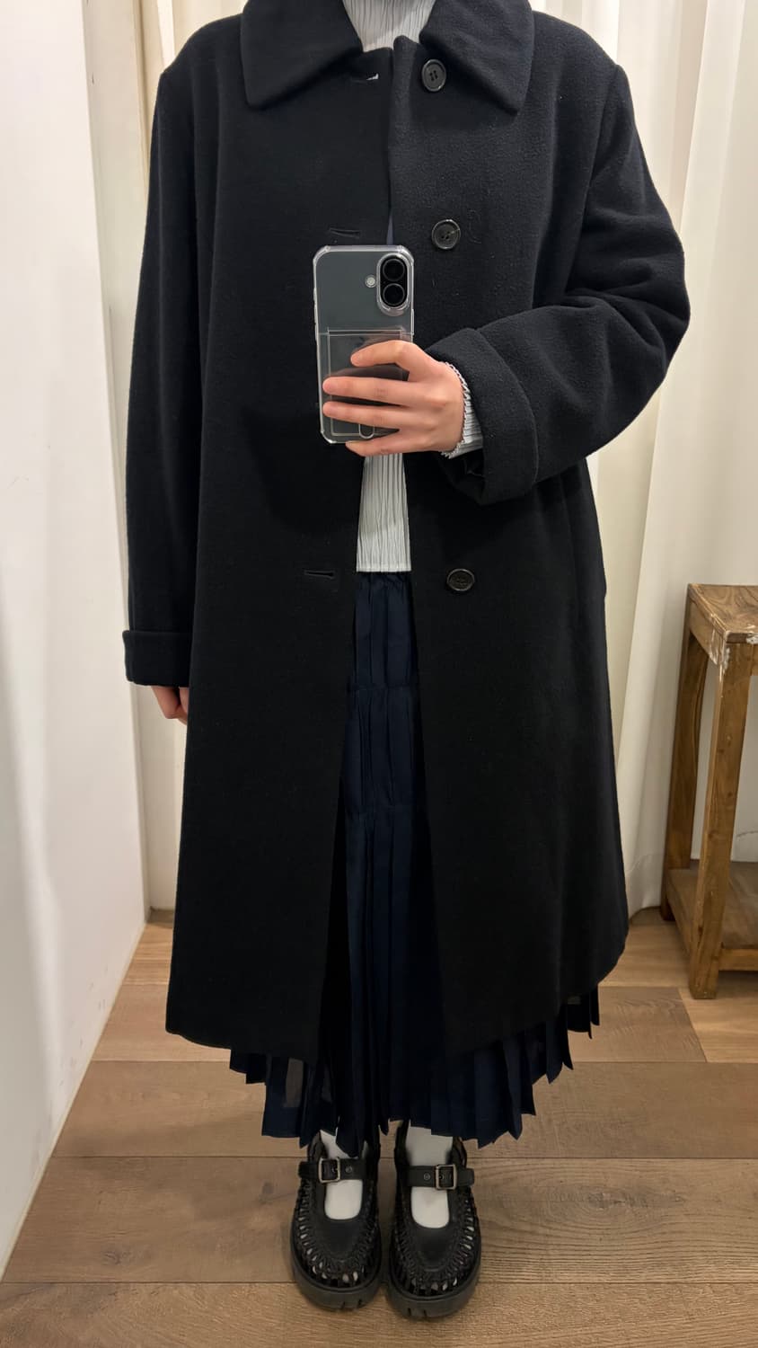 90’s Wool Wide Long Coat 상품이미지7