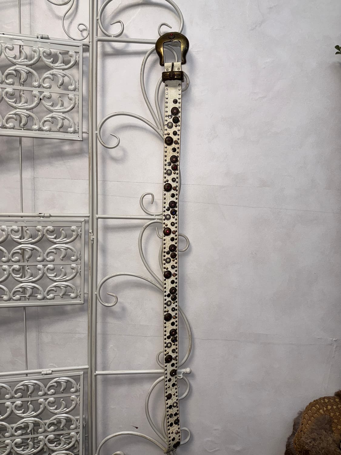 Ivory bold antique stud charm cubic belt 상품이미지4