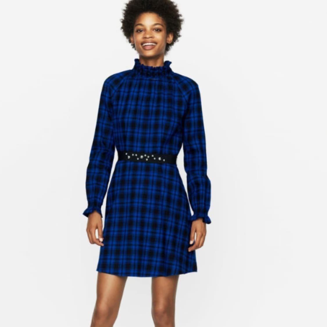 마쥬(maje) RIVINE 체크벨티드원피스 44 새상품 상품이미지1