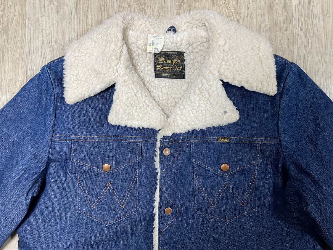 105) 70's 랭글러 데님 양털코트(미국제)민트급(RRL&LVC&폴로 상품이미지6