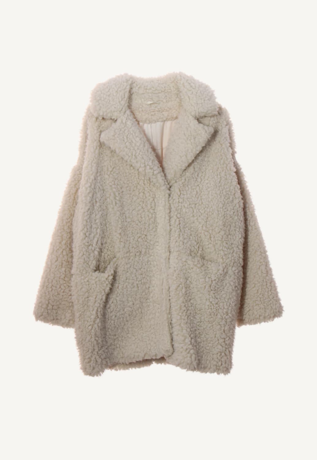 앤아더스토리즈 아이보리 퍼 코트 상품이미지3