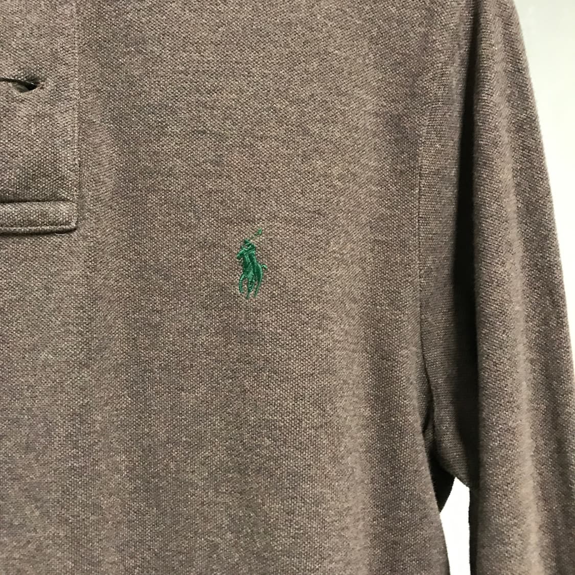 폴로 랄프로렌 PK 긴팔 카라티 브라운 L 상품이미지4