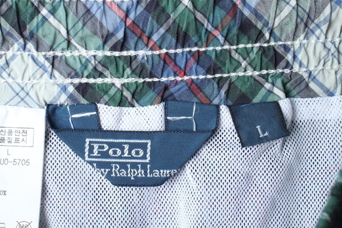 (L-XL) 폴로 랄프로렌 반바지 팬츠 체크 밴딩 그린 스윔-P10107 상품이미지7