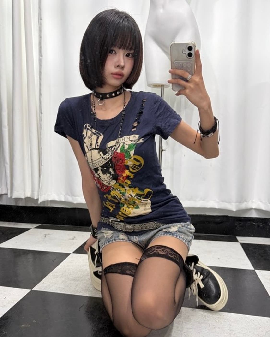 🎸네이비 프린팅 티셔츠🎸 상품이미지2