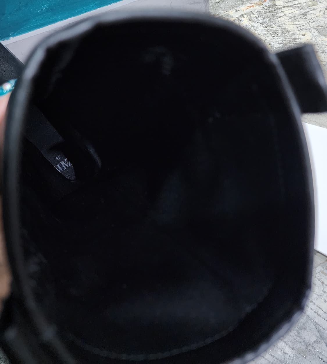 자라 Zara 스퀘어 스티치 바이커 부츠 35 230 상품이미지9