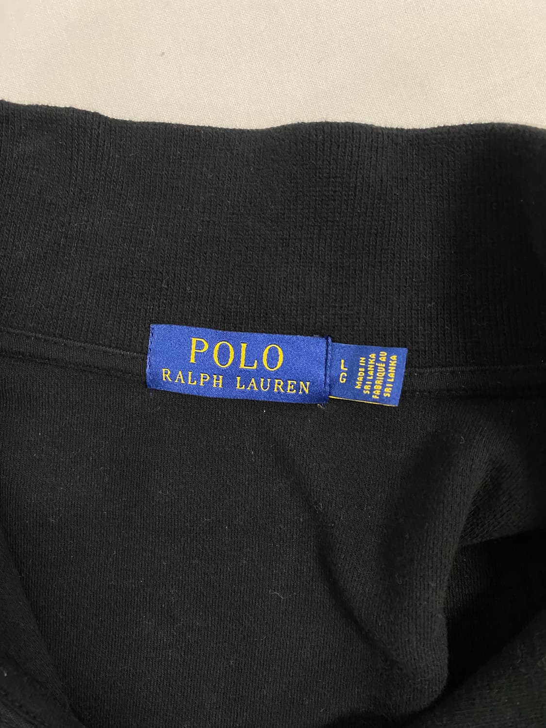폴로 랄프로렌 블랙 하프집업 화이트 포니 L 상품이미지3