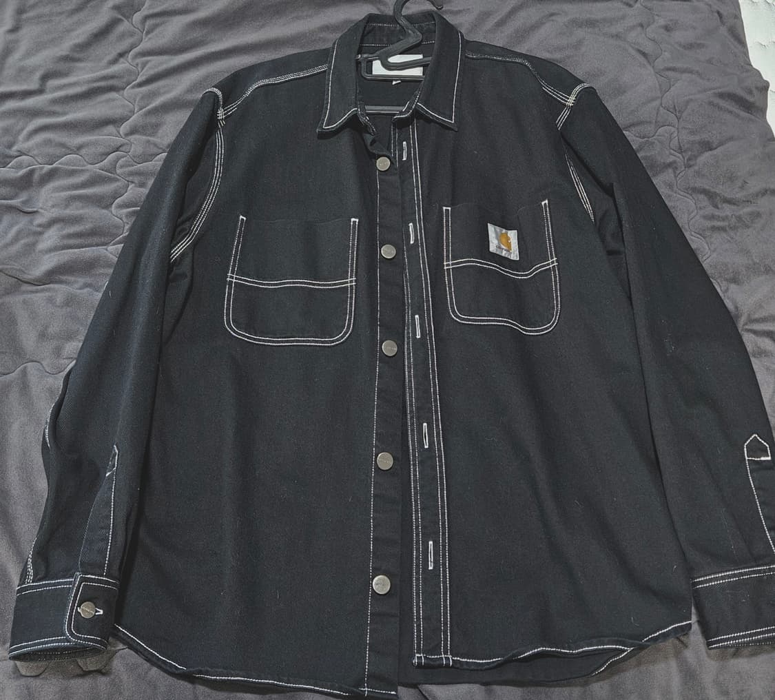 L 칼하트 WIP 초크셔츠자켓 블랙 상품이미지1