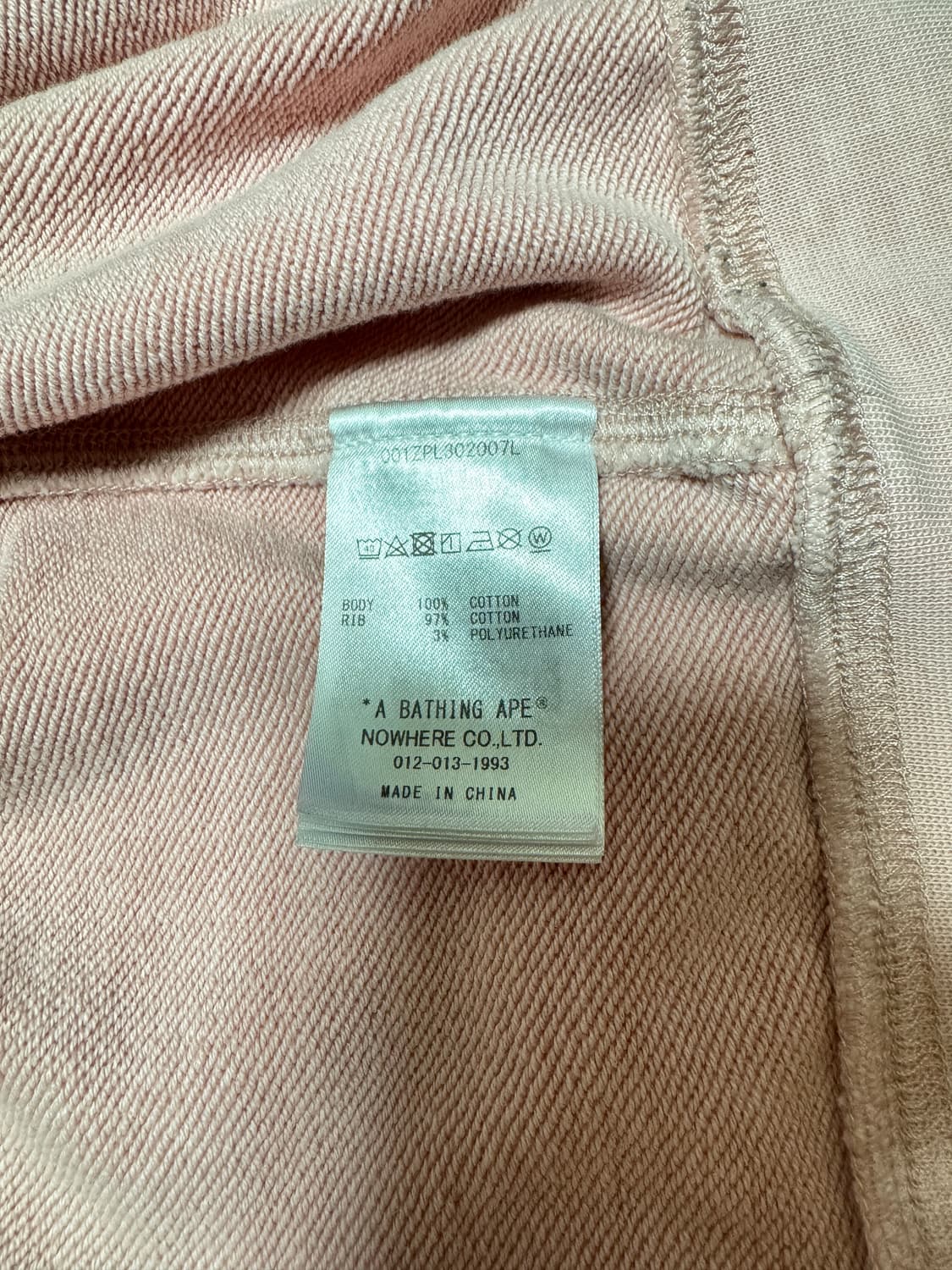 베이프 핑크 크롭 집업후드 M 상품이미지3