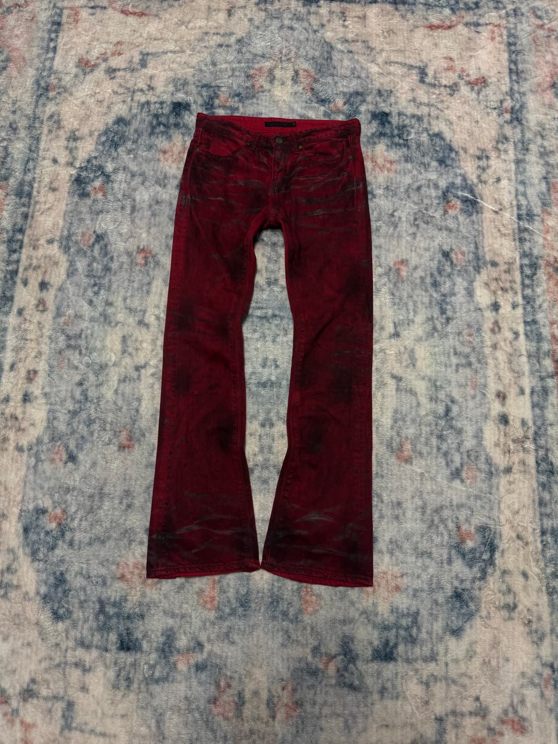 Fuga 00s archive red coating flare denim 상품이미지1