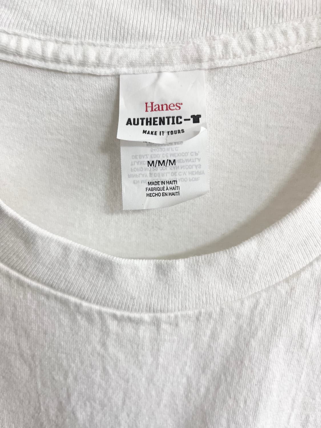 hanes authentic white 티셔츠 상품이미지4