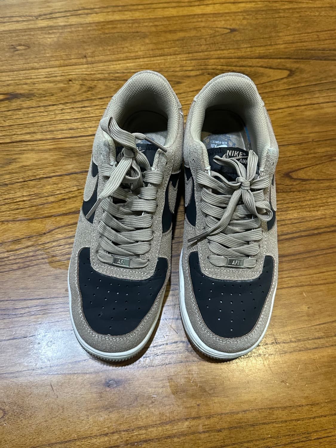 나이키 에어포스1 스웨이드 베이지/블랙 상품이미지7