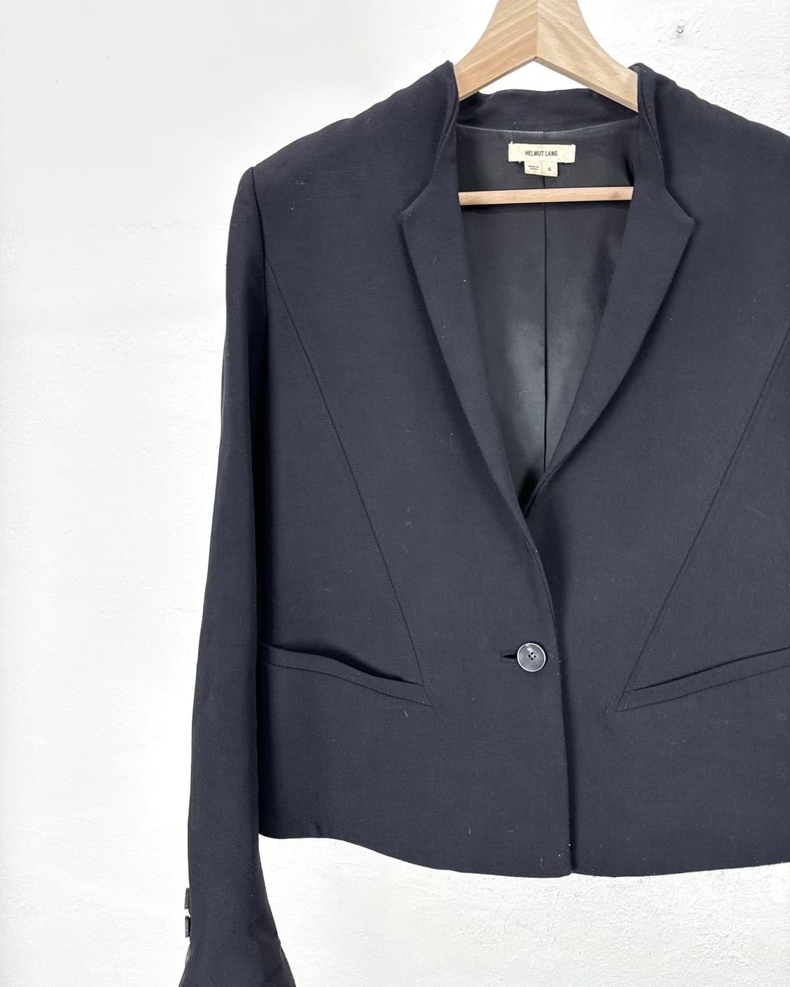 헬무트랭 벤타 블랙 카라리스 슬릿 암즈 1b 블레이저 자켓 상품이미지2