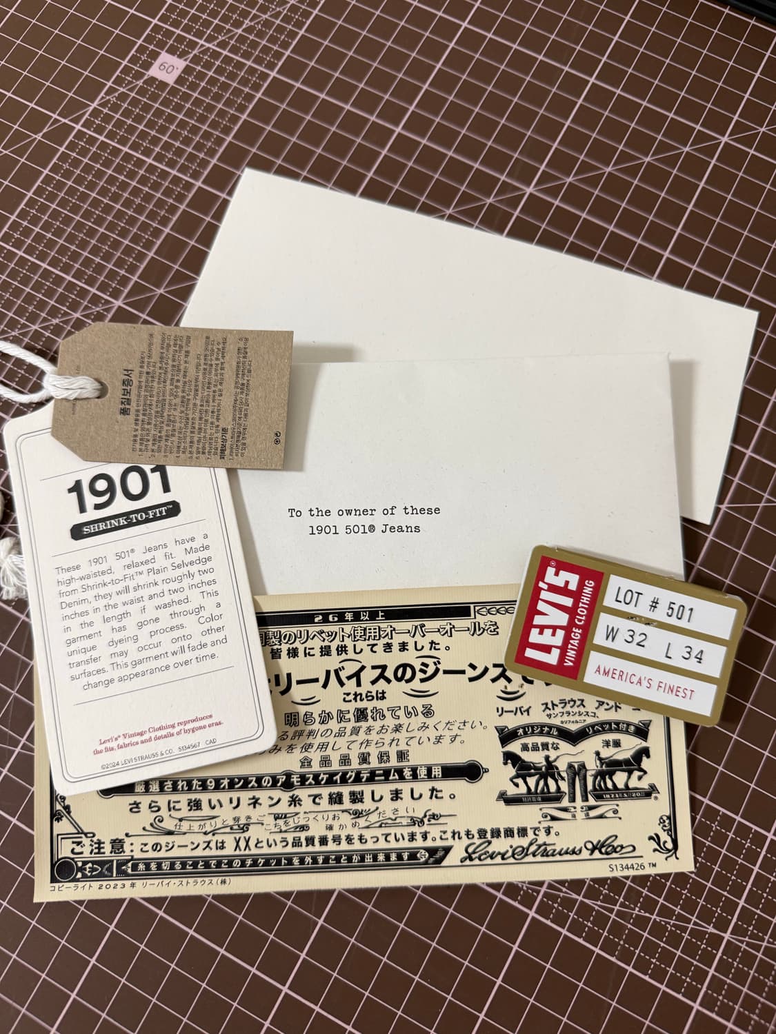 [32] 한정판 LVC 1901 JAPAN 501 KATAKANA 데님 상품이미지7