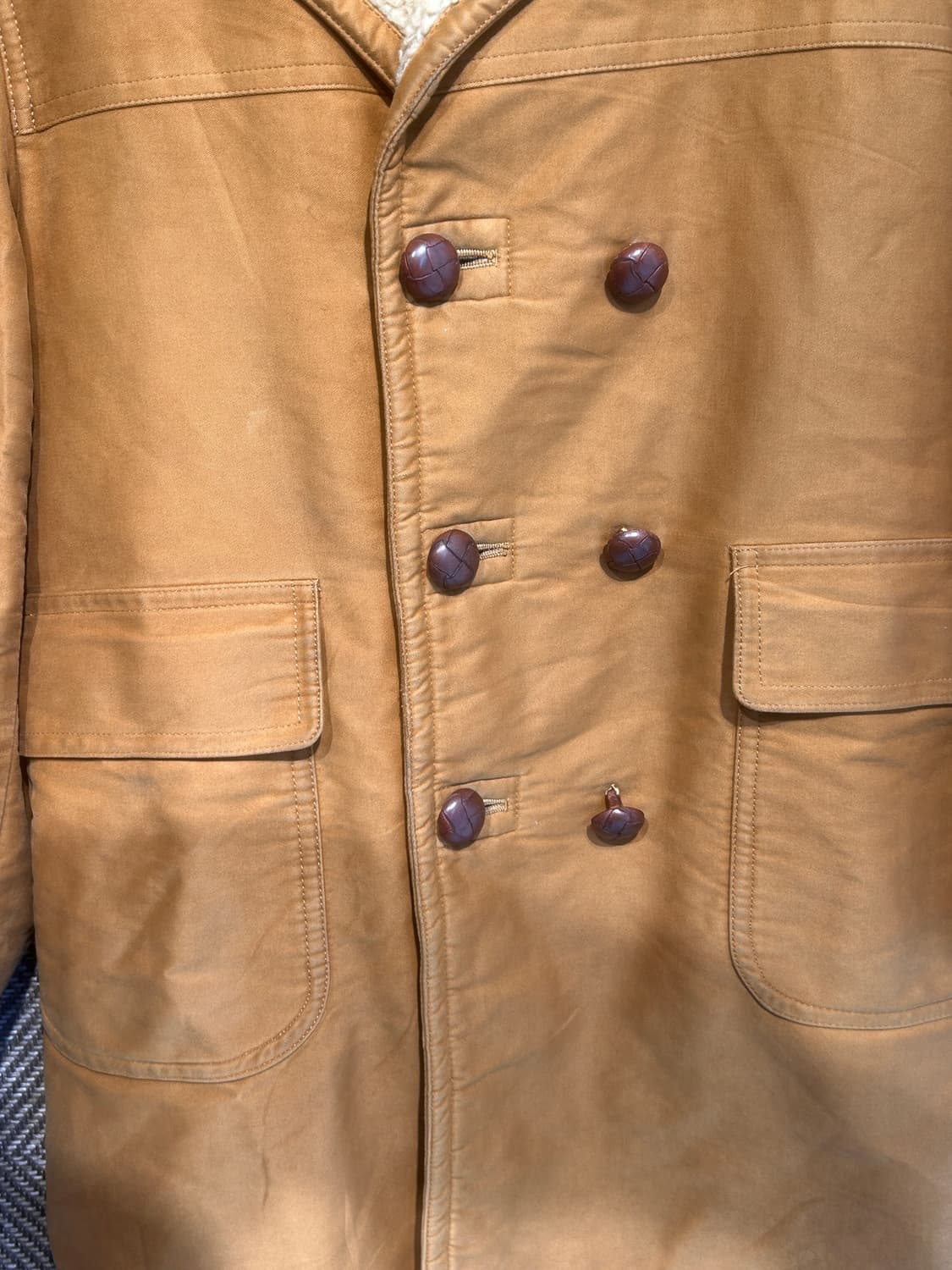 70s 반잭 셰얼링 더블 덱자켓 코트 VAN JAC 상품이미지4