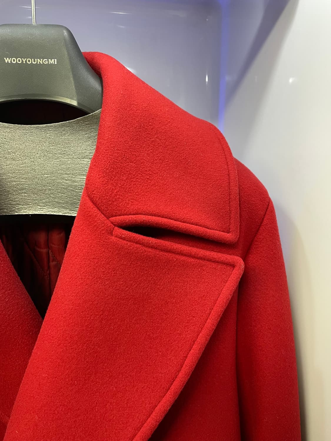 솔리드옴므 우영미 컬렉션라인 레드 오버핏 코트 100사이즈 상품이미지3