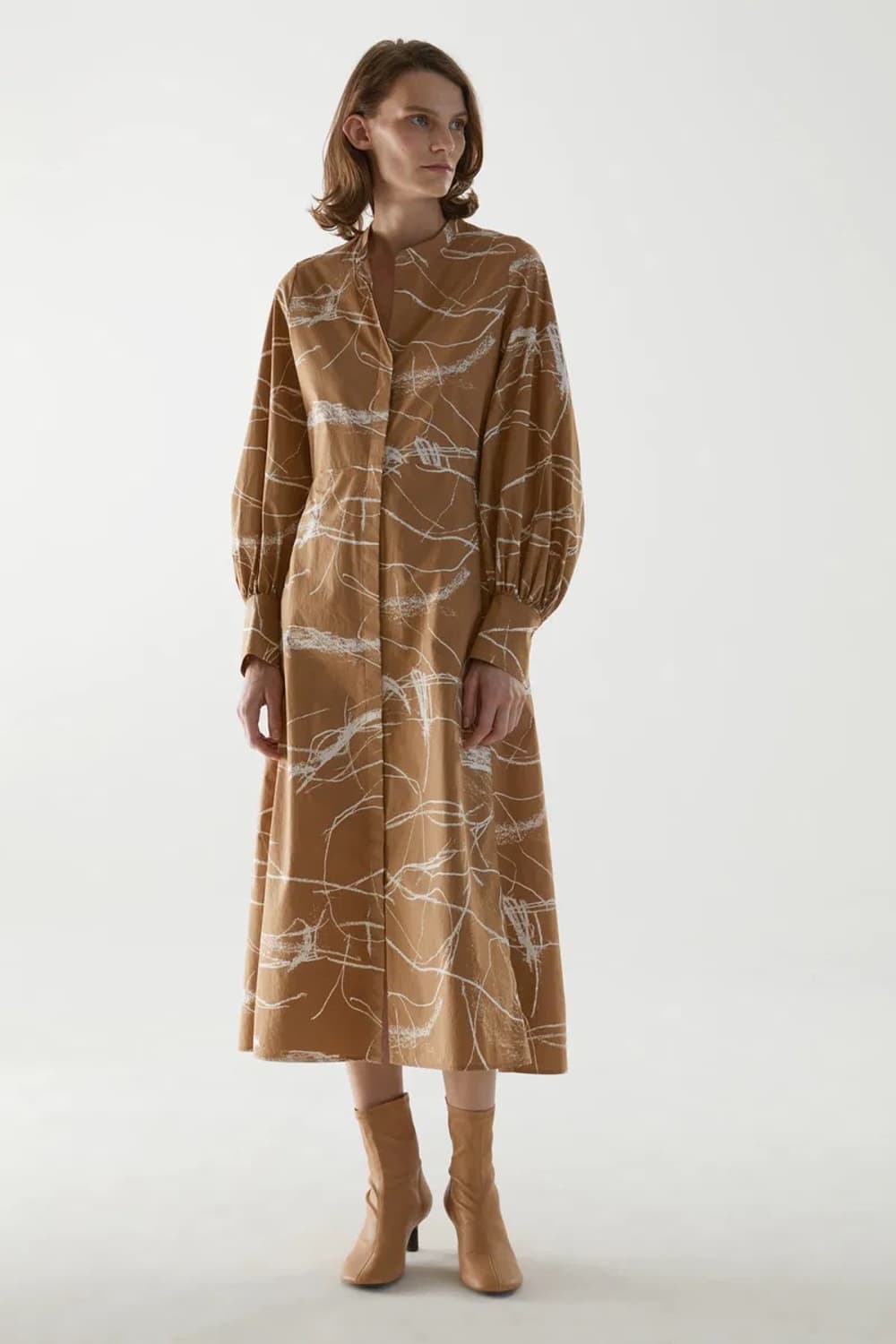 Cos Organic Cotton Collarless ShirtDress 상품이미지2