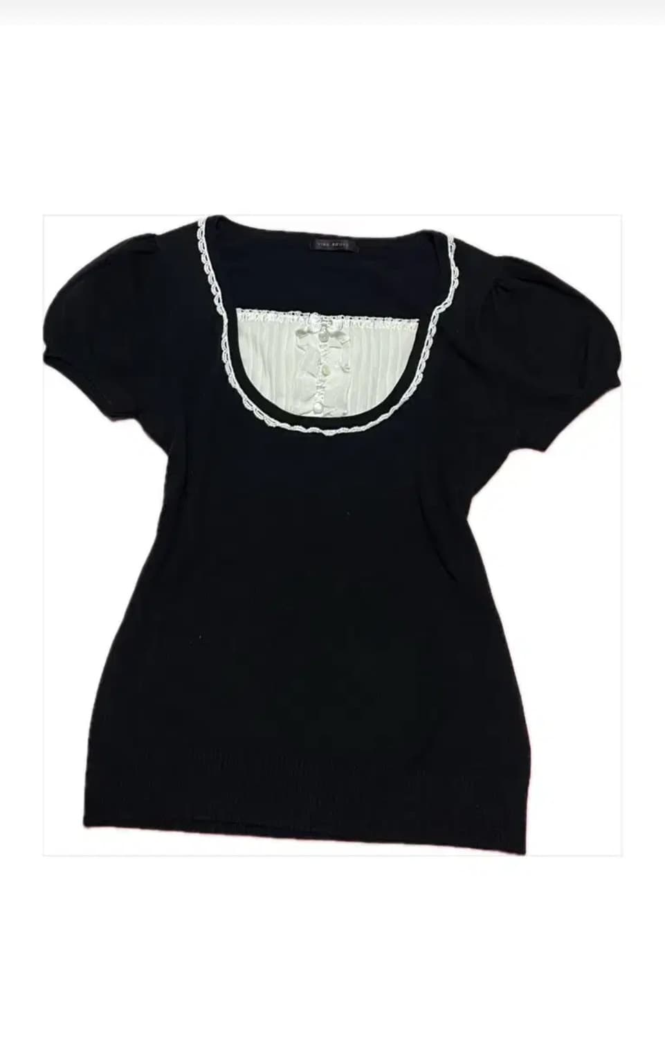 빈티지 리본 로걀탑 공겜여주 반팔티 상품이미지1