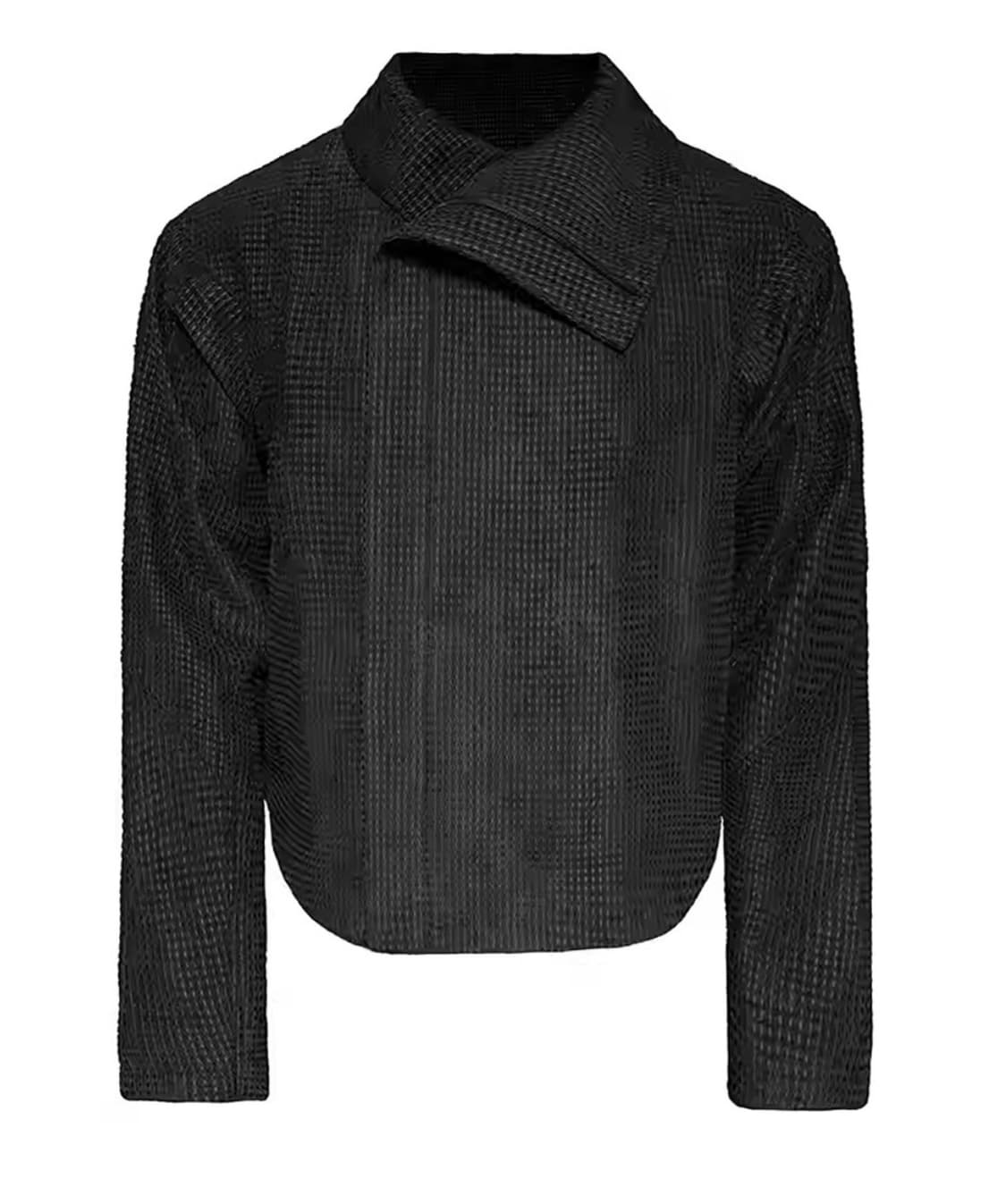 b.access Black Checked Zipper-Jacket  상품이미지1