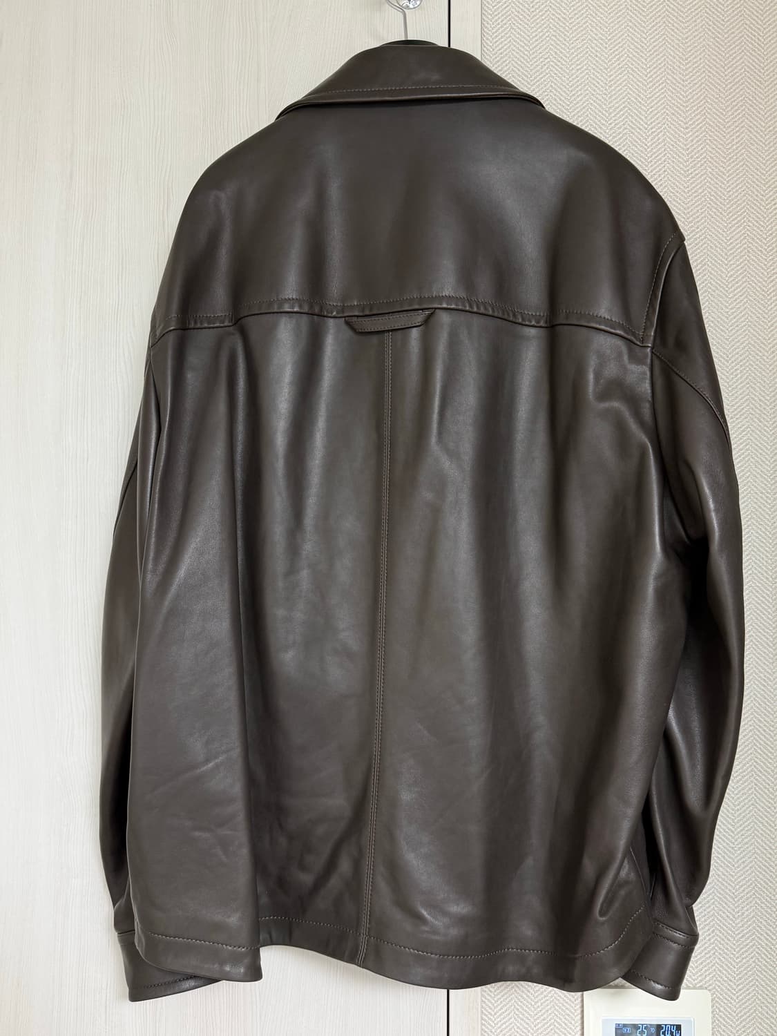 (52) 24ss 솔리드옴므 램스킨 레더 자켓 브라운 상품이미지2