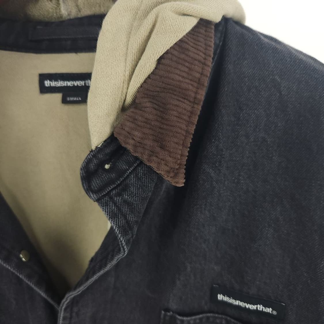 [남S]디스이즈네버댓 레이어드 오버핏 데님 자켓[Y61-097] 상품이미지7