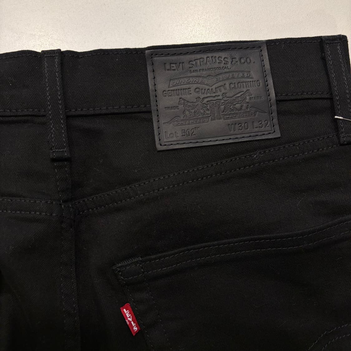 [30x32] 리바이스 502 테이퍼드핏 데님 팬츠 블랙진 D856 상품이미지4