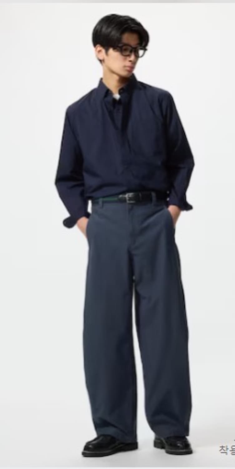 [3XL] 유니클로 저지배럴레그팬츠 베이지 (다리길이 70-72cm) 상품이미지1