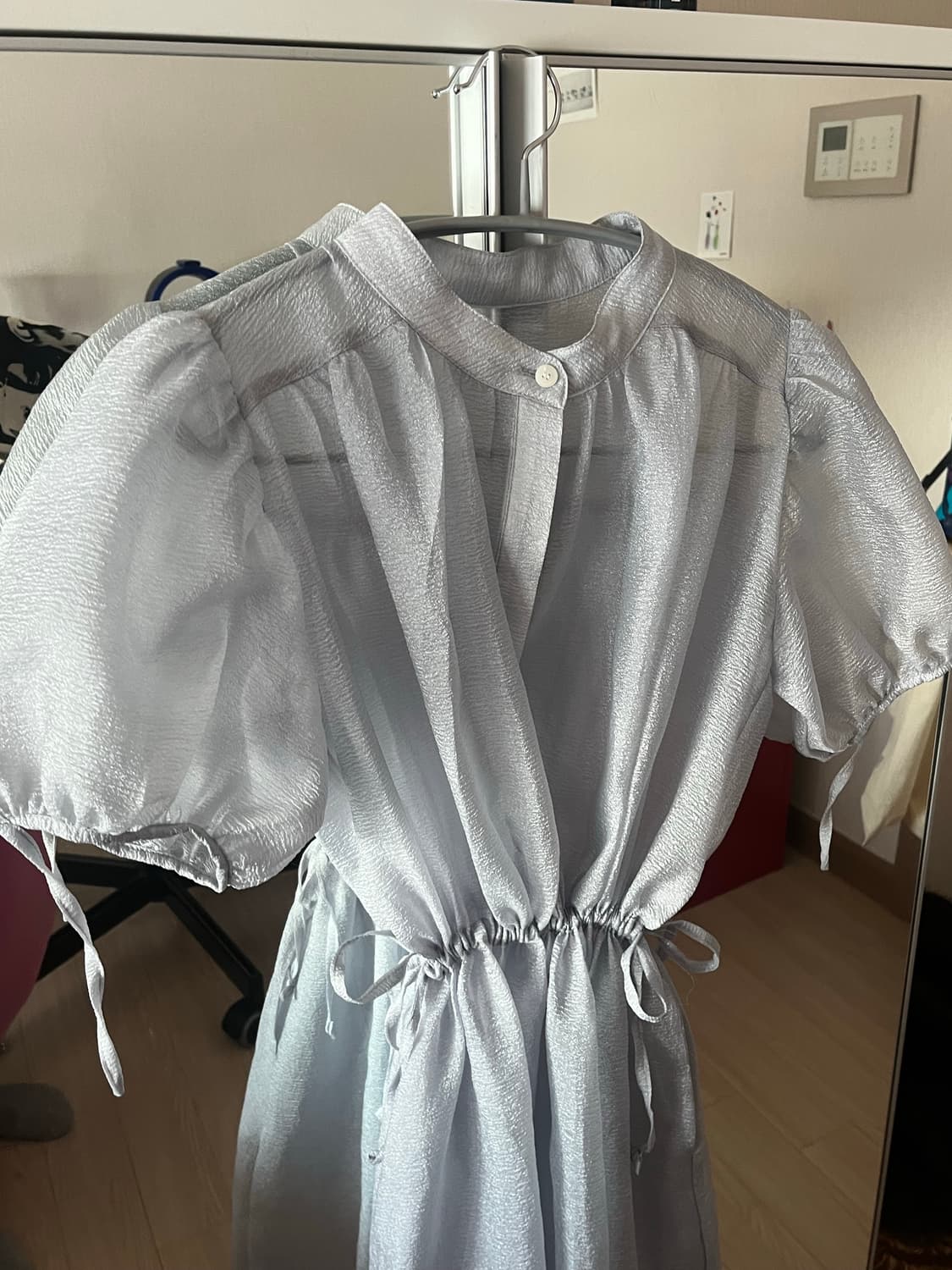 Saengin Studios. 로맨틱 셔링 오르간자 드레스 상품이미지8