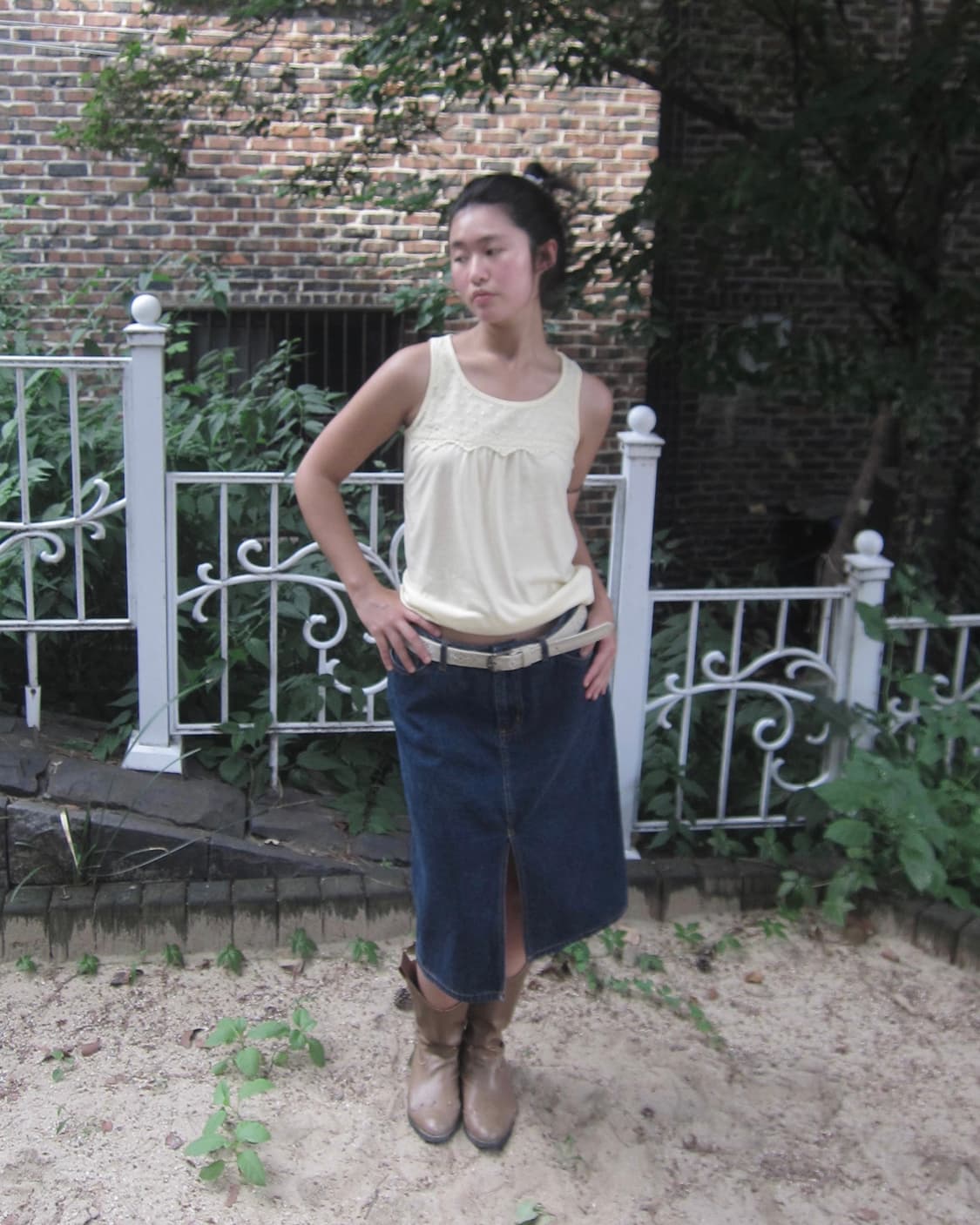 vintage denim midi skirt 상품이미지9