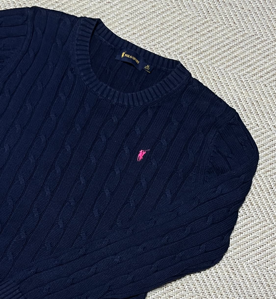 폴로랄프로렌 스포츠 꽈배기 니트 스웨터 M 상품이미지7