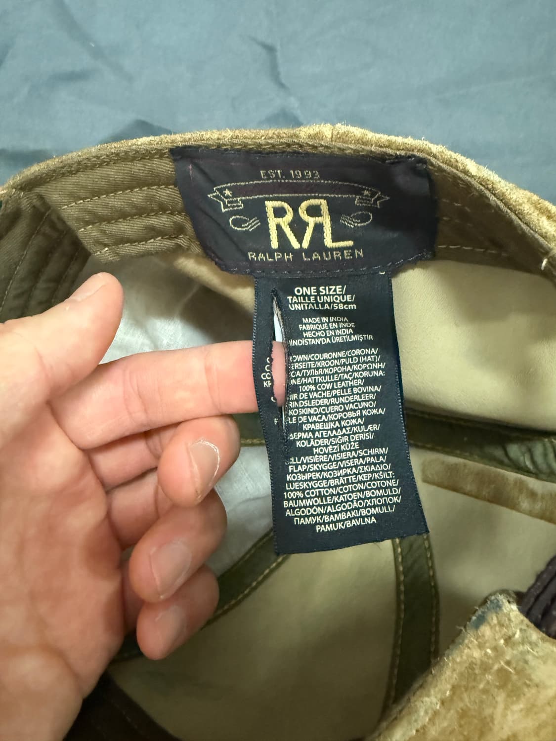 RRL 러프아웃 스웨이드 볼캡 상품이미지6