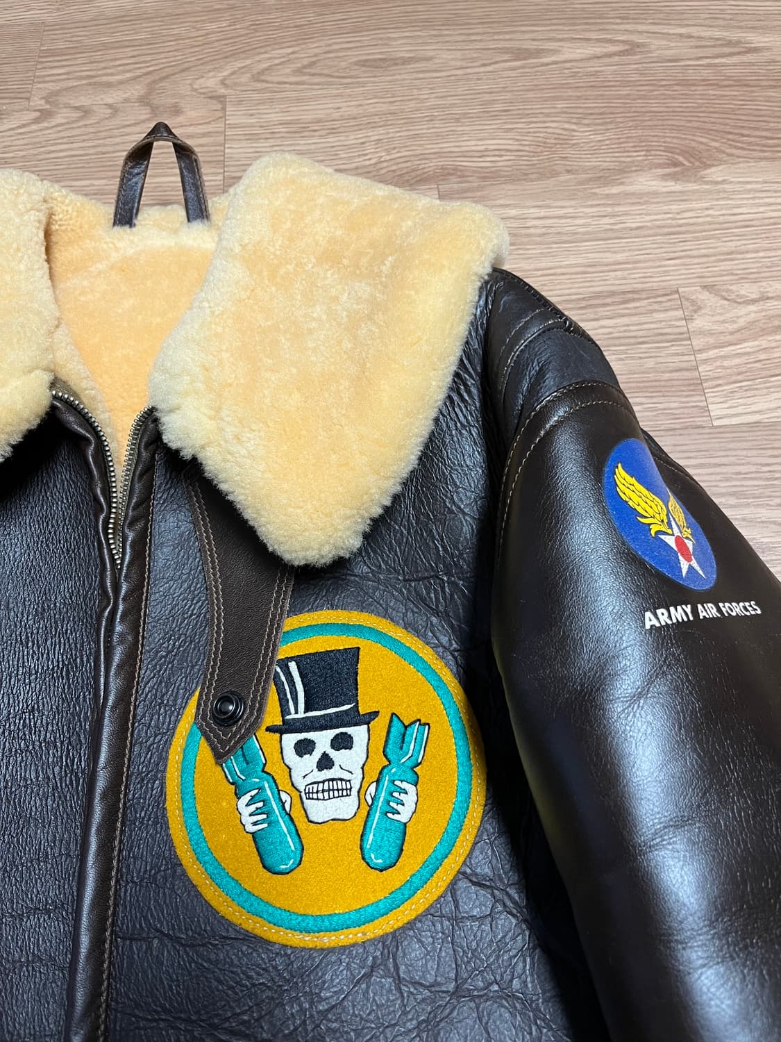 이스트맨 레더 클로딩 USAAF Type ANJ-4 양털무스탕 Sz.38 상품이미지3