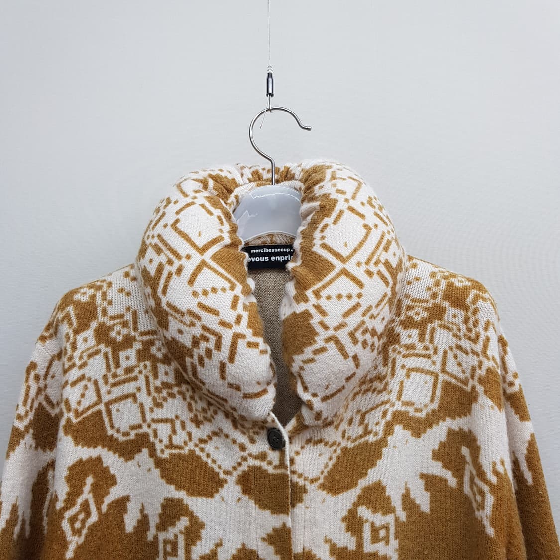 메르시보꾸 노르딕 패턴 롤넥 니트 가디건 1사이즈 상품이미지2