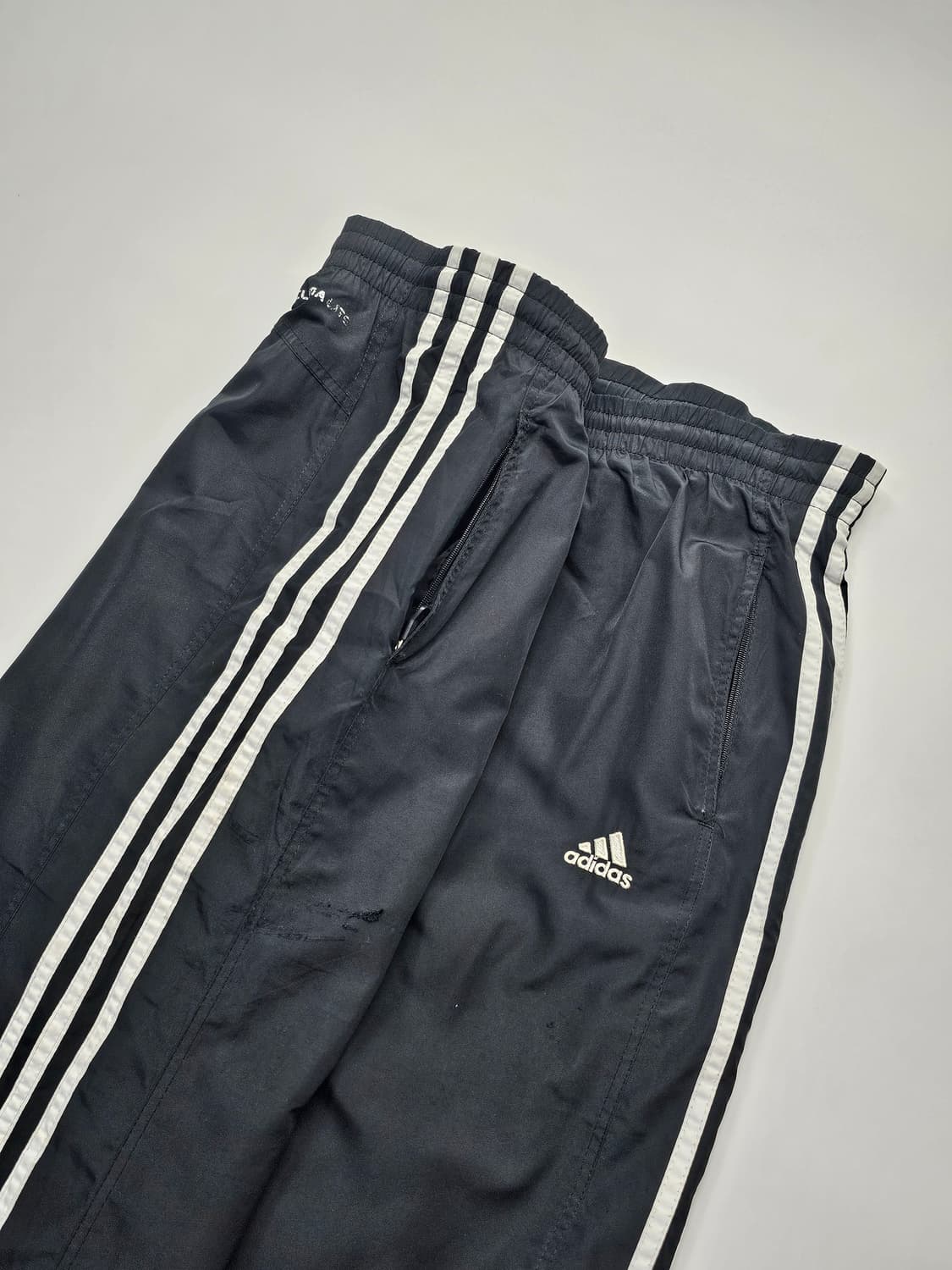 아디다스 블랙 삼선 트랙팬츠 바람막이 와이드 바지 상품이미지5
