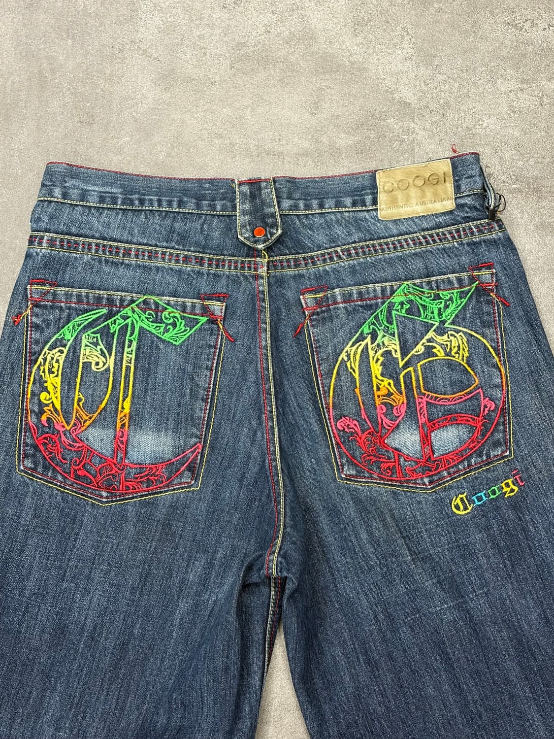 90-00s Coogi rainbow logo denim shorts 상품이미지2